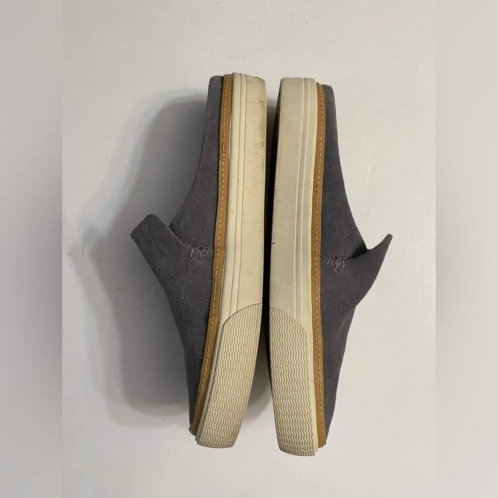 Toms Sunrise Gray Shade Suede Slip-On Slides Flats Mules Shoes Women's Us 7.5 View 4